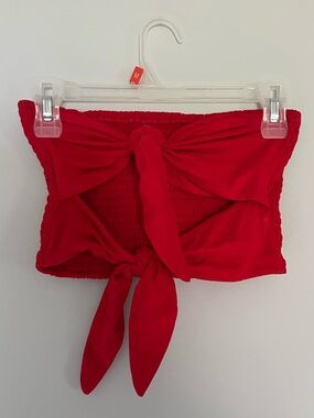 Wilfred Red Tie-Back Bandeau Top